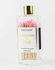 Everything is Fine Matches - Glass Bottle Matchsticks Light Pink
