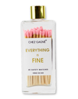 Everything is Fine Matches - Glass Bottle Matchsticks Light Pink