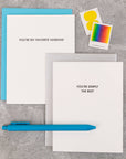 You're Simply The Best Letterpress Greeting Card