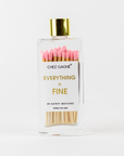 Everything is Fine Matches - Glass Bottle Matchsticks Light Pink