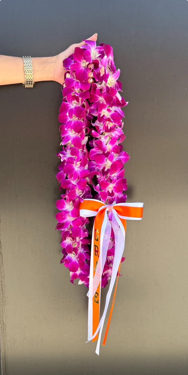 Graduation Lei with custom ribbon-