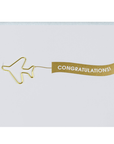 Banner: Congratulations Paper Clip Letterpress Greeting Card