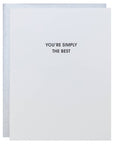 You're Simply The Best Letterpress Greeting Card